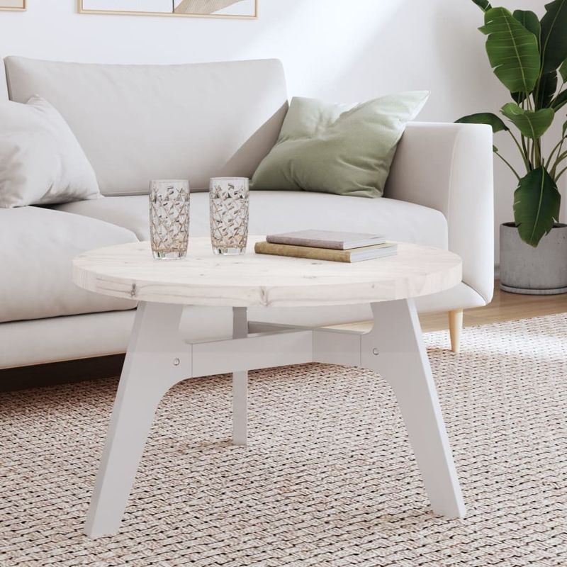 Casa si Gradina - Mobilier - Feronerie si accesorii mobila - Blat de masa rotund, alb, Ø70x3 cm, lemn masiv de pin - Infinity.ro