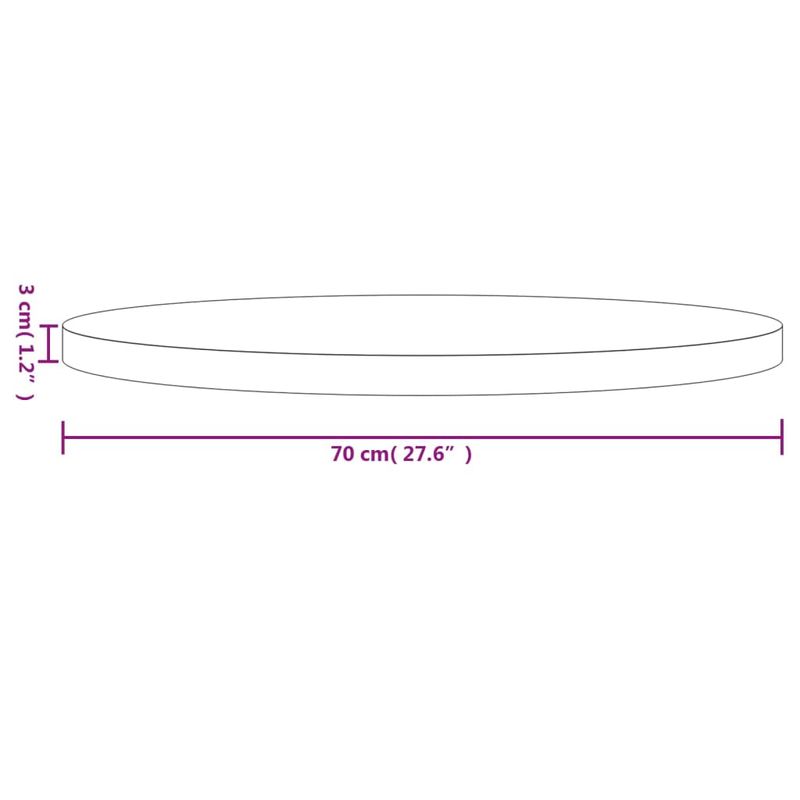 Casa si Gradina - Mobilier - Feronerie si accesorii mobila - Blat de masa rotund, alb, Ø70x3 cm, lemn masiv de pin - Infinity.ro