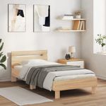 Casa si Gradina - Mobilier - Paturi si accesorii - Paturi - Cadru de pat cu tablie stejar sonoma 90x190 cm lemn prelucrat - Infinity.ro