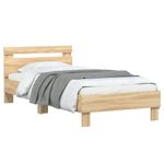 Casa si Gradina - Mobilier - Paturi si accesorii - Paturi - Cadru de pat cu tablie stejar sonoma 90x190 cm lemn prelucrat - Infinity.ro
