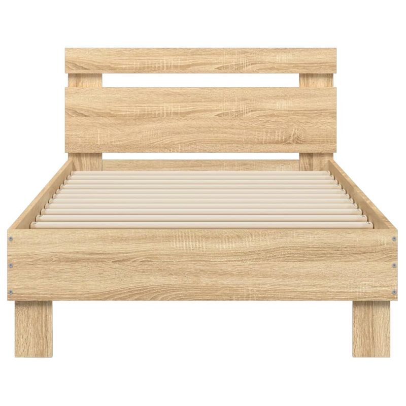 Casa si Gradina - Mobilier - Paturi si accesorii - Paturi - Cadru de pat cu tablie stejar sonoma 90x190 cm lemn prelucrat - Infinity.ro
