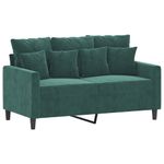 Casa si Gradina - Mobilier - Seturi de mobilier - Seturi living - Set de canapele cu perne, 2 piese, verde inchis, catifea - Infinity.ro