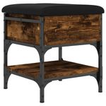 Casa si Gradina - Mobilier - Canapele si coltare - Banchete - Banca de pantofi, stejar fumuriu, 42x42x45 cm, lemn prelucrat - Infinity.ro