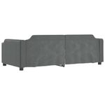 Casa si Gradina - Mobilier - Paturi si accesorii - Paturi - Pat de zi cu extensie, gri inchis, 90x200 cm, textil - Infinity.ro