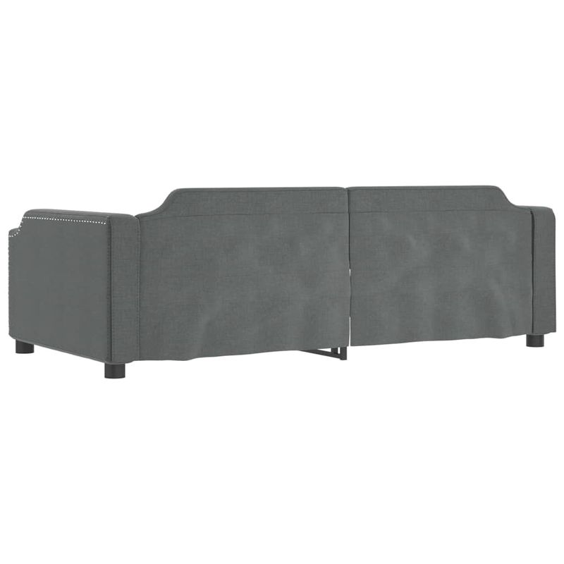 Casa si Gradina - Mobilier - Paturi si accesorii - Paturi - Pat de zi cu extensie, gri inchis, 90x200 cm, textil - Infinity.ro