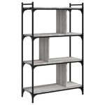 Casa si Gradina - Mobilier - Biblioteci si rafturi - Biblioteci - Biblioteca cu 4 niveluri gri sonoma 76x32x123 cm lemn compozit - Infinity.ro