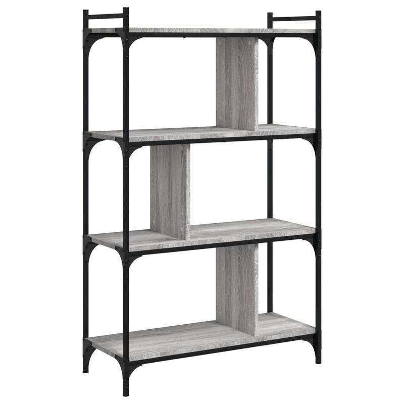 Casa si Gradina - Mobilier - Biblioteci si rafturi - Biblioteci - Biblioteca cu 4 niveluri gri sonoma 76x32x123 cm lemn compozit - Infinity.ro