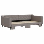 Casa si Gradina - Mobilier - Paturi si accesorii - Paturi - Pat de zi cu extensie, gri taupe, 100x200 cm, textil - Infinity.ro