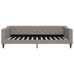 Casa si Gradina - Mobilier - Paturi si accesorii - Paturi - Pat de zi cu extensie, gri taupe, 100x200 cm, textil - Infinity.ro
