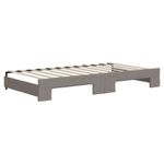 Casa si Gradina - Mobilier - Paturi si accesorii - Paturi - Pat de zi cu extensie, gri taupe, 100x200 cm, textil - Infinity.ro