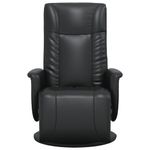 Casa si Gradina - Mobilier - Scaune si fotolii - Fotolii - Fotoliu rabatabil cu suport de picioare, negru, piele ecologica - Infinity.ro