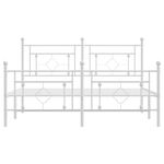 Casa si Gradina - Mobilier - Paturi si accesorii - Paturi - Cadru de pat metalic cu tablie, alb, 160x200 cm - Infinity.ro