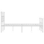 Casa si Gradina - Mobilier - Paturi si accesorii - Paturi - Cadru de pat metalic cu tablie, alb, 160x200 cm - Infinity.ro