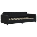 Casa si Gradina - Mobilier - Paturi si accesorii - Paturi - Pat de zi cu extensie si saltele, negru, 90x190 cm, catifea - Infinity.ro