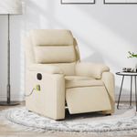 Ingrijire personala si Cosmetice - Sanatate si wellness - Articole wellness - Fotolii de masaj - Fotoliu electric de masaj rabatabil, crem, textil - Infinity.ro