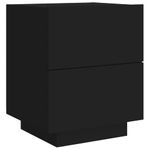 Casa si Gradina - Mobilier - Comode si corpuri - Noptiere - Noptiere cu lumini LED, 2 buc., negru, lemn prelucrat - Infinity.ro