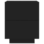 Casa si Gradina - Mobilier - Comode si corpuri - Noptiere - Noptiere cu lumini LED, 2 buc., negru, lemn prelucrat - Infinity.ro