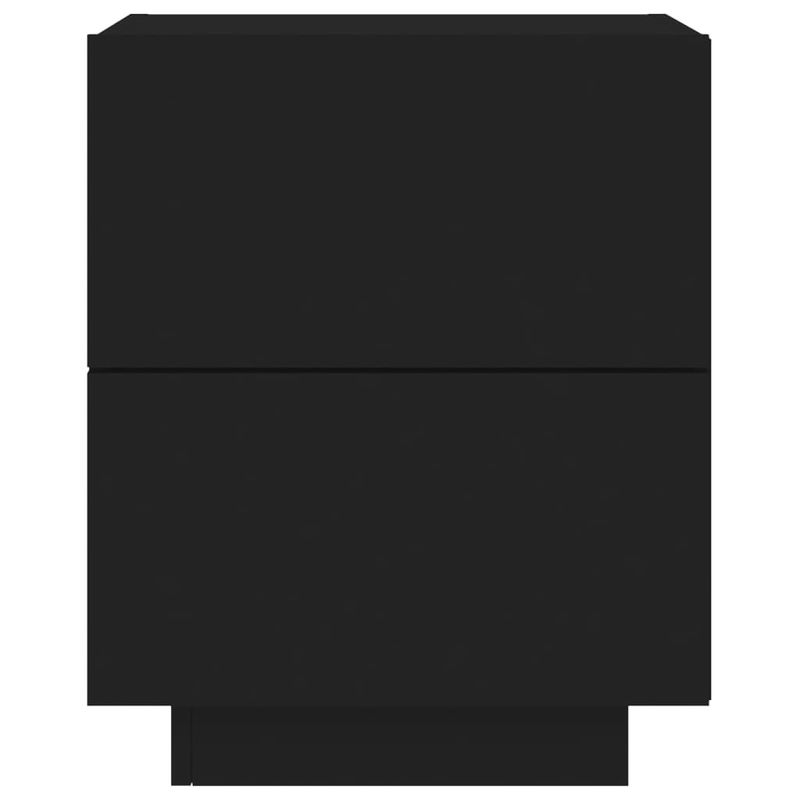 Casa si Gradina - Mobilier - Comode si corpuri - Noptiere - Noptiere cu lumini LED, 2 buc., negru, lemn prelucrat - Infinity.ro
