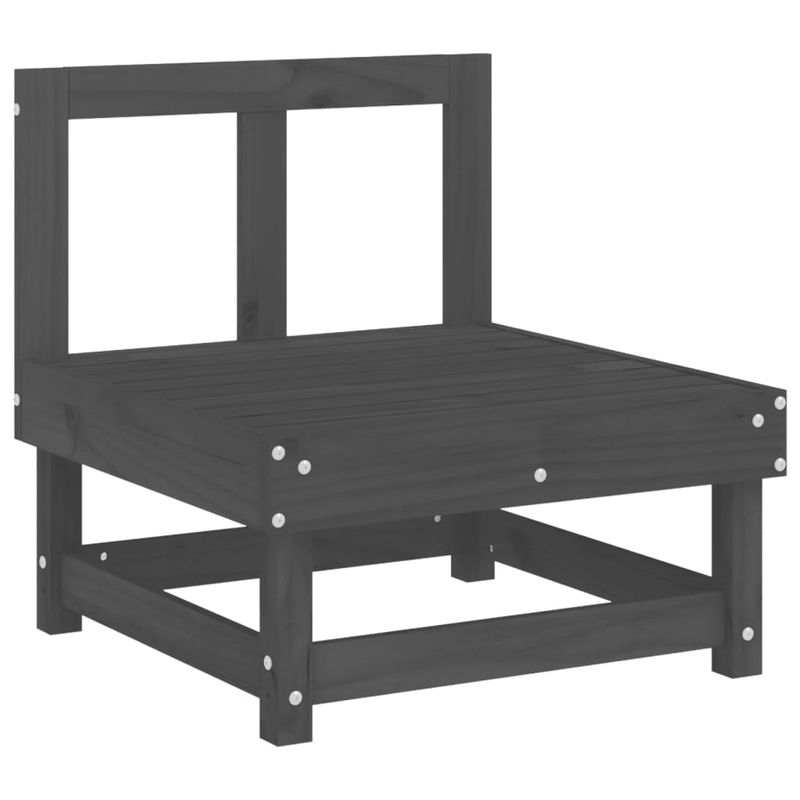 Casa si Gradina - Gradina si terasa - Mobilier exterior - Canapele si fotolii gradina - Canapele de mijloc pentru gradina, 2 buc., gri, lemn masiv pin - Infinity.ro
