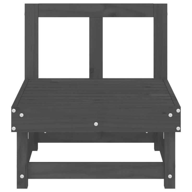 Casa si Gradina - Gradina si terasa - Mobilier exterior - Canapele si fotolii gradina - Canapele de mijloc pentru gradina, 2 buc., gri, lemn masiv pin - Infinity.ro
