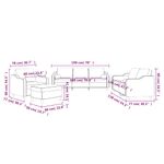 Casa si Gradina - Mobilier - Seturi de mobilier - Seturi living - Set de canapele cu perne, 4 piese, gri deschis, material textil - Infinity.ro