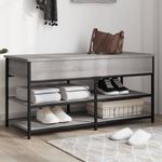 Casa si Gradina - Mobilier - Organizare si depozitare - Bancute - Banca de pantofi, gri sonoma, 100x42,5x50 cm, lemn prelucrat - Infinity.ro