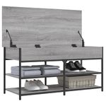 Casa si Gradina - Mobilier - Organizare si depozitare - Bancute - Banca de pantofi, gri sonoma, 100x42,5x50 cm, lemn prelucrat - Infinity.ro