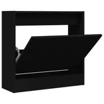 Casa si Gradina - Mobilier - Organizare si depozitare - Organizator incaltaminte - Pantofar, negru, 60x21x57 cm, lemn compozit - Infinity.ro