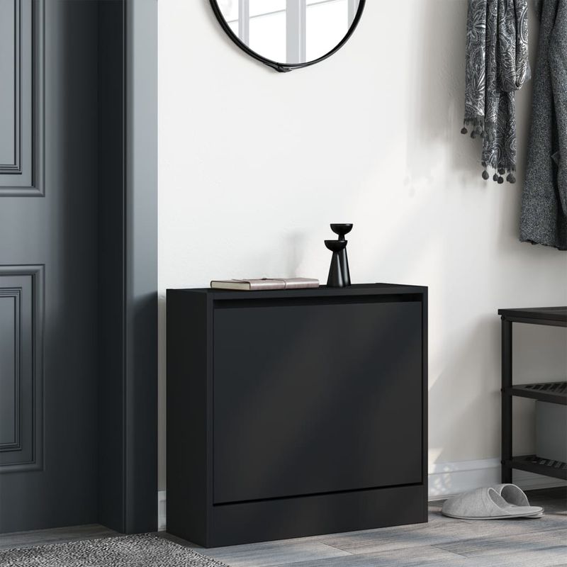 Casa si Gradina - Mobilier - Organizare si depozitare - Organizator incaltaminte - Pantofar, negru, 60x21x57 cm, lemn compozit - Infinity.ro