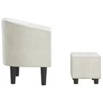 Casa si Gradina - Mobilier - Scaune si fotolii - Fotolii - Fotoliu tip cuva cu taburet, alb, piele ecologica - Infinity.ro