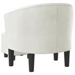 Casa si Gradina - Mobilier - Scaune si fotolii - Fotolii - Fotoliu tip cuva cu taburet, alb, piele ecologica - Infinity.ro