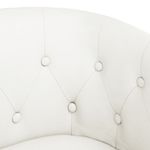 Casa si Gradina - Mobilier - Scaune si fotolii - Fotolii - Fotoliu tip cuva cu taburet, alb, piele ecologica - Infinity.ro