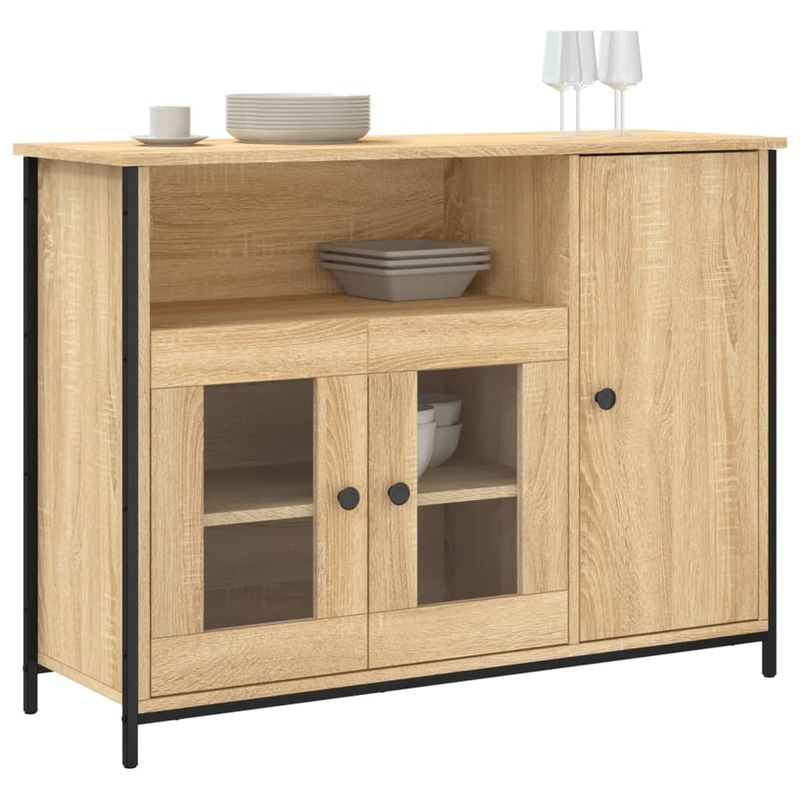 Casa si Gradina - Mobilier - Comode si corpuri - Comode - Servanta, stejar sonoma, 100x35x75 cm, lemn prelucrat - Infinity.ro