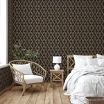Casa si Gradina - Decoratiuni - Tapet - DUTCH WALLCOVERINGS Tapet „Geometric”, negru si auriu - Infinity.ro