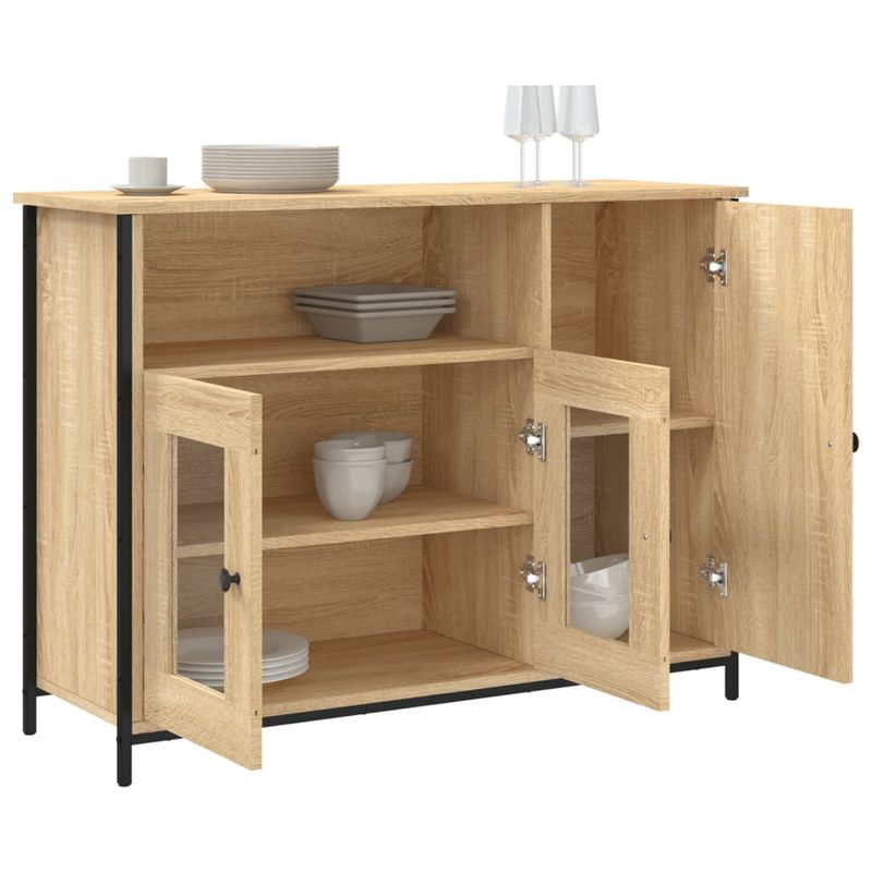 Casa si Gradina - Mobilier - Comode si corpuri - Comode - Servanta, stejar sonoma, 100x35x75 cm, lemn prelucrat - Infinity.ro
