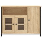 Casa si Gradina - Mobilier - Comode si corpuri - Comode - Servanta, stejar sonoma, 100x35x75 cm, lemn prelucrat - Infinity.ro