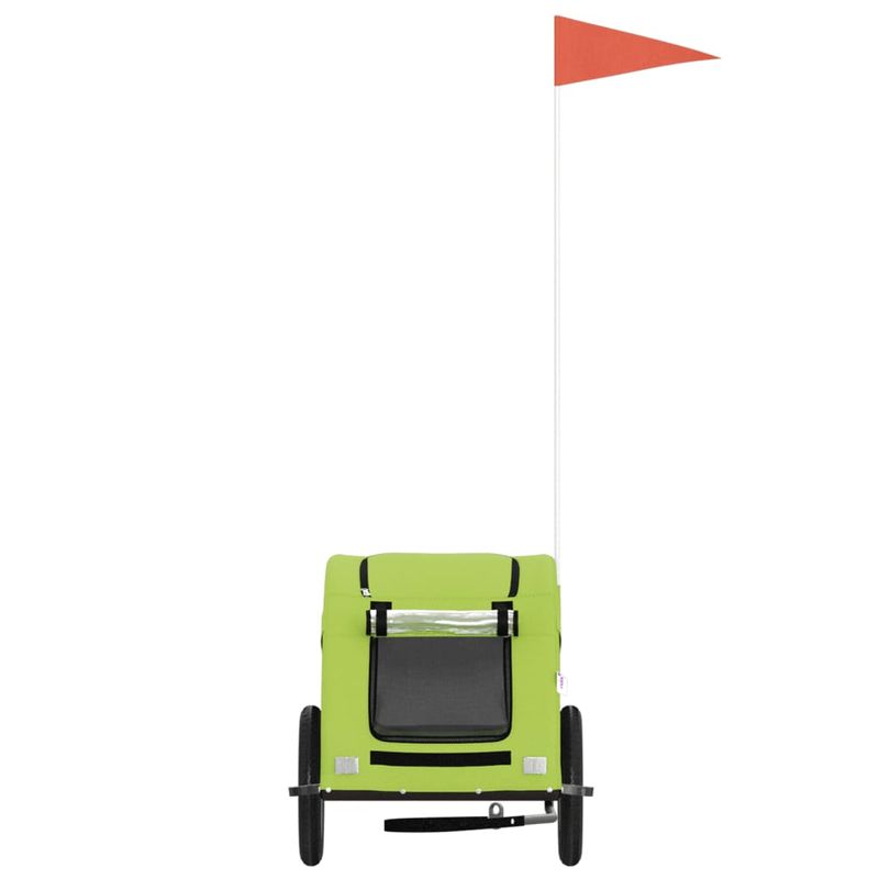 Petshop - Accesorii petshop - Culcusuri si custi - Genti si articole transport - Remorca de bicicleta animale companie, verde textil oxford/fier, mărime 124x53x53 cm - Infinity.ro