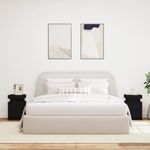 Casa si Gradina - Mobilier - Comode si corpuri - Noptiere - Noptiere cu lumini LED, 2 buc., negru, 35x39x55 cm - Infinity.ro