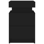 Casa si Gradina - Mobilier - Comode si corpuri - Noptiere - Noptiere cu lumini LED, 2 buc., negru, 35x39x55 cm - Infinity.ro