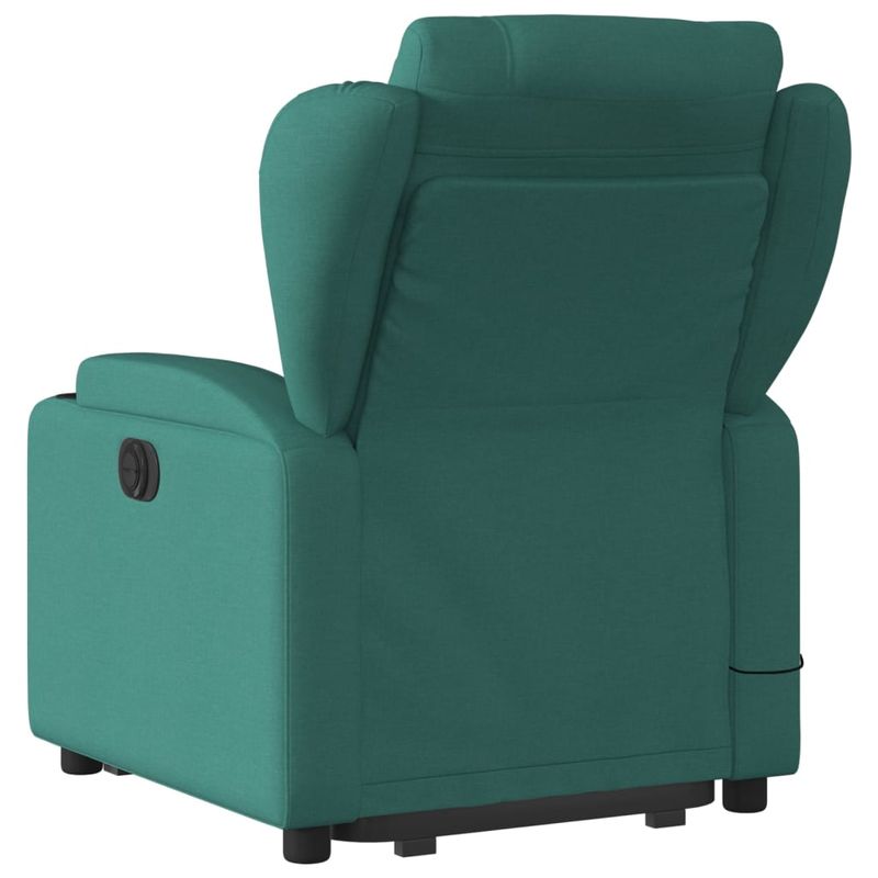 Ingrijire personala si Cosmetice - Sanatate si wellness - Articole wellness - Fotolii de masaj - Fotoliu rabatabil de masaj, cu ridicare, verde inchis, textil - Infinity.ro