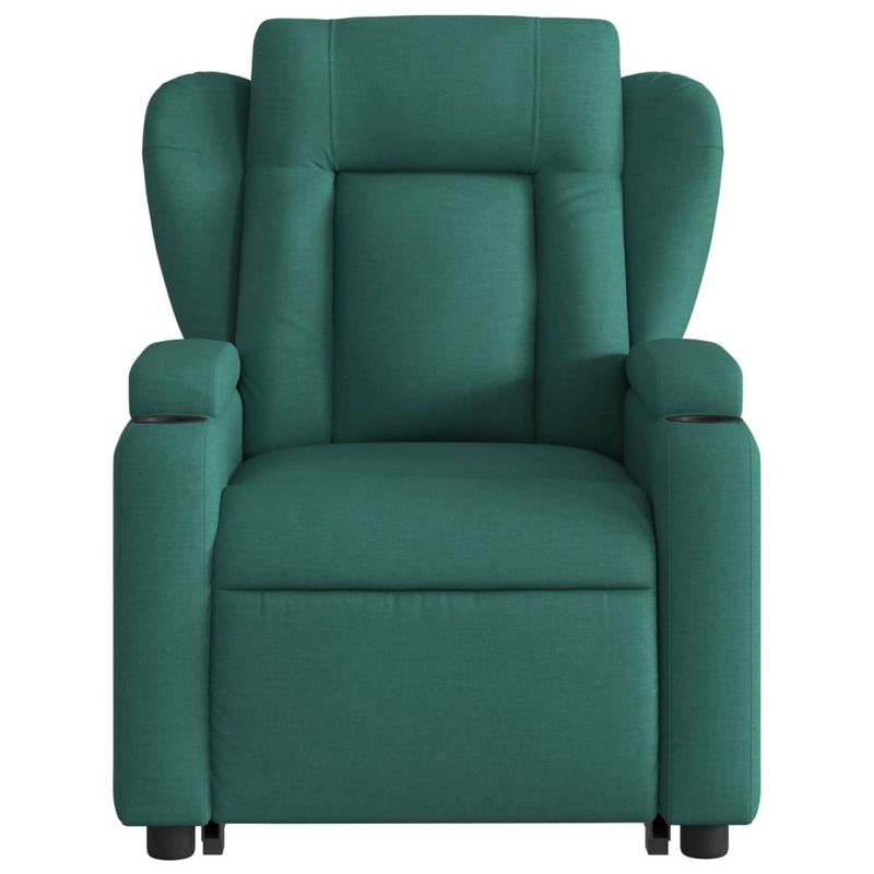 Ingrijire personala si Cosmetice - Sanatate si wellness - Articole wellness - Fotolii de masaj - Fotoliu rabatabil de masaj, cu ridicare, verde inchis, textil - Infinity.ro