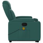 Ingrijire personala si Cosmetice - Sanatate si wellness - Articole wellness - Fotolii de masaj - Fotoliu rabatabil de masaj, cu ridicare, verde inchis, textil - Infinity.ro