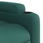 Ingrijire personala si Cosmetice - Sanatate si wellness - Articole wellness - Fotolii de masaj - Fotoliu rabatabil de masaj, cu ridicare, verde inchis, textil - Infinity.ro