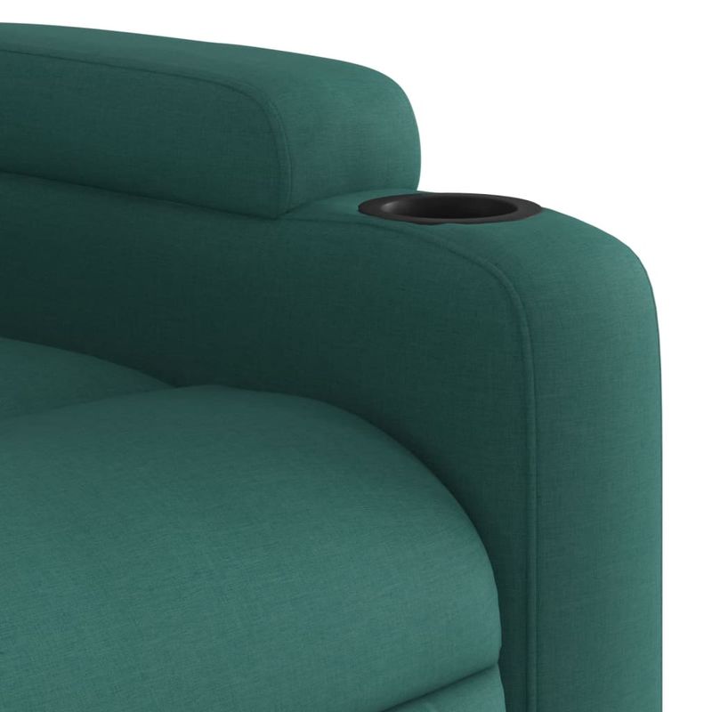 Ingrijire personala si Cosmetice - Sanatate si wellness - Articole wellness - Fotolii de masaj - Fotoliu rabatabil de masaj, cu ridicare, verde inchis, textil - Infinity.ro