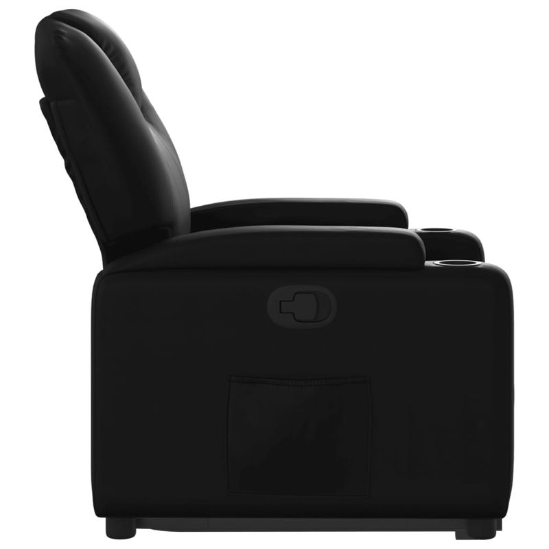 Casa si Gradina - Mobilier - Scaune si fotolii - Fotolii - Fotoliu rabatabil cu ridicare, negru, piele ecologica - Infinity.ro