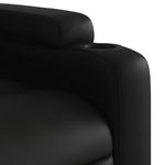 Casa si Gradina - Mobilier - Scaune si fotolii - Fotolii - Fotoliu rabatabil cu ridicare, negru, piele ecologica - Infinity.ro