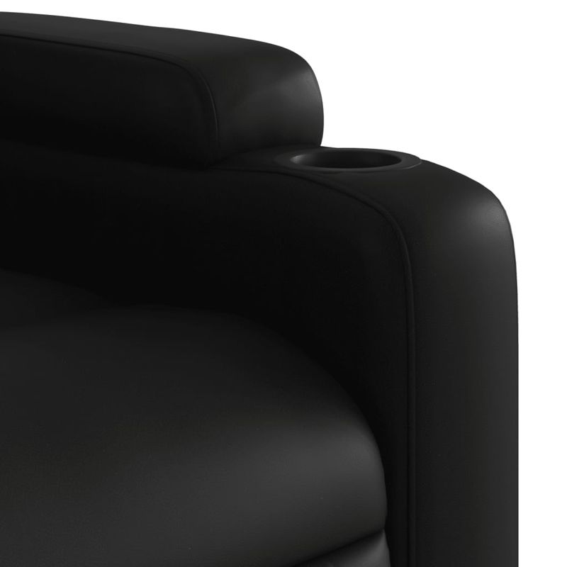 Casa si Gradina - Mobilier - Scaune si fotolii - Fotolii - Fotoliu rabatabil cu ridicare, negru, piele ecologica - Infinity.ro
