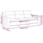 Casa si Gradina - Mobilier - Canapele si coltare - Canapele - Canapea cu 3 locuri, crem, 180 cm, material textil - Infinity.ro