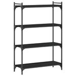 Casa si Gradina - Mobilier - Biblioteci si rafturi - Biblioteci - Biblioteca cu 4 niveluri, negru, 80x30x120 cm, lemn prelucrat - Infinity.ro