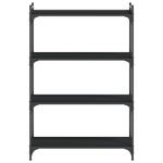 Casa si Gradina - Mobilier - Biblioteci si rafturi - Biblioteci - Biblioteca cu 4 niveluri, negru, 80x30x120 cm, lemn prelucrat - Infinity.ro